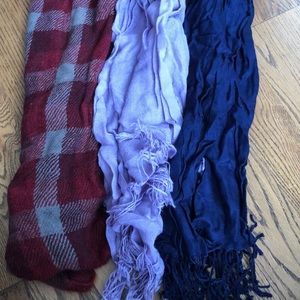 Three scarves